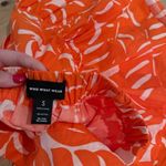 Who What Wear Orange and White Patterned Set Photo 4