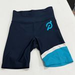 Peloton  Push Your Boundaries Color-block Bike Shorts Size Small Navy Blue Photo 0