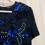 Jakelin Designs Womens Silk Beaded Dress Size M Black Gatsby Art Deco Cocktail Size M Photo 8
