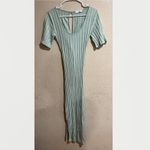 Jonathan Simkhai Philippa Ribbed Reversible Midi Dress Green Photo 1