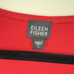Eileen Fisher Large Deep Red Scoop Neck Long Sleeve Viscose Spandex Pullover Top Photo 2