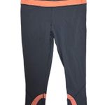 Lululemon  Run Inspire Crop II Leggings in Heathered Gray/Orange RARE Size 6 Photo 2