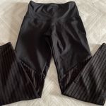 Strut this  Black Mesh One-Size Leggings Photo 2