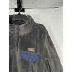 LL Bean Hi Pile Pullover Jacket Sweatshirt Fuzzy Sherpa Snap Up Womens XL Petite Gray Size undefined Photo 4