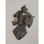 Art Deco Coro Script Silver Flying Bird Brooch Rhinestones Vintage Jewelry Photo 8