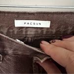 PacSun High Rise Straight Button Fly Raw Hem Rigid Denim Jeans Photo 6