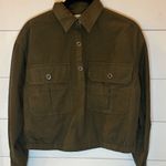 AG Adriano Goldschmied Khaki Button-Up Top size S EUC Photo 0