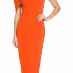Dress the Population Tiffany One-Shoulder Midi Dress in Poppy Size Small NWT Photo 0