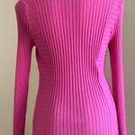 International concepts INC Lace-Up Ribbed Sweater Long Sleeves Pink V Neck Tie Up Front Rhinest… Photo 5