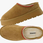 Cushionare CUSHIONAIRE Kabuki Platform Genuine Suede Fuzzy Mule Slippers  Women Sz 7.5 Photo 0
