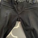 Maje  moto leather black denim zip skinny jeans Photo 4