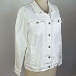 Anthropologie  Pilcro White Lace Denim Jacket Photo 2