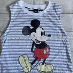 Disney Classic Mickey Mouse Gray and White Tank Top Muscle Tee Photo 3