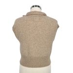 Pink Rose Sleeveless Beige Mock Neck Quarter Zip Sweater Vest Size Small Photo 4