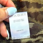 Retrofête Retrofete Sheer Silk Button Up Shirt Animal Print Tiger black tan Size Large Photo 8