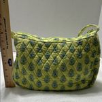 Vera Bradley Lime Quilted Shoulder Bag with Blue Floral and Elephant Pattern Photo 2