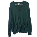 L.L.Bean Hunter Green Cardigan Sweater Size XL Reg Photo 9