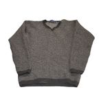 John Ashford VINTAGE Sweater Women M Brown 100% Wool Tight Knit Ribbed Crew Neck Photo 5