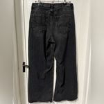 American Eagle  Curvy Super High Rise Baggy Wide Leg Black Wash Jeans size 12 Photo 1