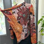 Anthropologie  Cartonnier Filipina Paisley Medallion Open Draped Blazer Jacket Photo 7