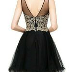 Black and Gold Formal Dress Size 4 Photo 1