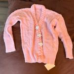 NWT Nana Jacqueline Lexi Knit Diamond Cardigan in Pink Photo 4