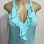 Lilly Pulitzer  Pastel Blue Racerback Ruffle Top Sz M Photo 1