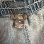 Aerie Lightwash Pull On Frayed Hem Distressed Shorts Photo 8