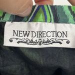 New Directions Tiered Skirt Floral Peacock Green Maxi Sz L Cotton Boho Festival Size L Photo 1