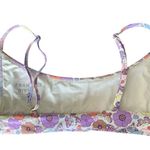 frankie's bikinis Frankie’s Gavin Bikini Matching Set size Medium White Purple Flowers Photo 3