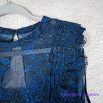 New! AllSaints Hali Tamora Dress Royal Blue Snakeskin Animal Print ruched,‎ 6 Photo 8