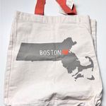 Reusable Boston Theme Black Strap Canvas Tote Bag NWT Photo 0