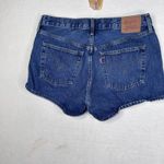 Levi's 501 Shorts Womens W31 Distressed Cutoff Button Fly Blue Cutoffs Photo 3