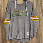 PINK - Victoria's Secret  Oakland A's Gray Green Sequin Hoodie Sweater Small Photo 0