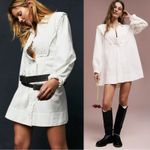 Free People Cherry Mini Dress in Optic White Size Small Western Bohemian Photo 4
