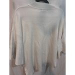 Blvd Mock Neck 3/4 Sleeve High Low Sweater Cream Size Medium Photo 5