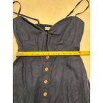 Faithfull the Brand Rodeo Navy Blue Tie-Front Dress. 100% Linen. Size 6/M Photo 6