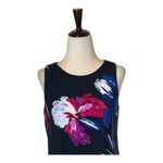 Ralph Lauren Lauren Dress Women 4 Black Floral Print Jersey Knit Shift Mini Photo 3