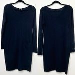 Garnet Hill Easy V-Neck Cashmere Dress in Black Photo 3