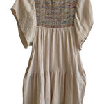 Davi & Dani ‎ Beige/Tan Tunic Top/Dress Pockets, Flare Sleeves Size S Photo 0