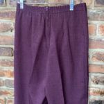 Burgundy Purple Slim Fit Tapered Pleated Dress Pants Women's Size 8 Photo 3