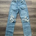 AGOLDE  90s Mid Rise Straight Fit Jeans 24 Broken Knee Casual Denim Photo 0