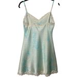 Victoria's Secret Bridal Dress Blue Leopard Print Satin Lace Chemise Medium Y2K Photo 1