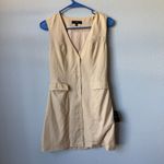 Lulus Mairi Beige Linen Button-Front Sleeveless Mini Dress Photo 3