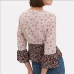 Intermix  Doryll Bell Sleeve Silk Floral Print Blouse Size 6 Photo 1