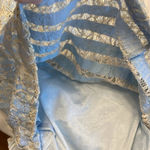 Blue lace embellished rhinestone dress Photo 12