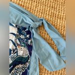 FLAX MAKER BLUE AND WHITE SARONG WRAP COVERUP Size M Photo 4