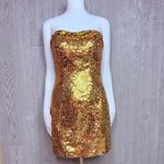 Square sequin lime riva midi dress with rhinestone gold dress sleeveless 4 Photo 1