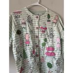 Vintage Design Options Rare Unique Funky Embroidered Chair & Lamp Sequins Size M Green Size M Photo 2