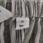 Isaac Mizrahi  Bridgehampton Green Striped Linen Shorts Size 0 Tall Linen Shorts Photo 6